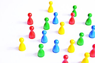 Oyun figürleri bir takım için bir sembol olarak bir daire oluşturur