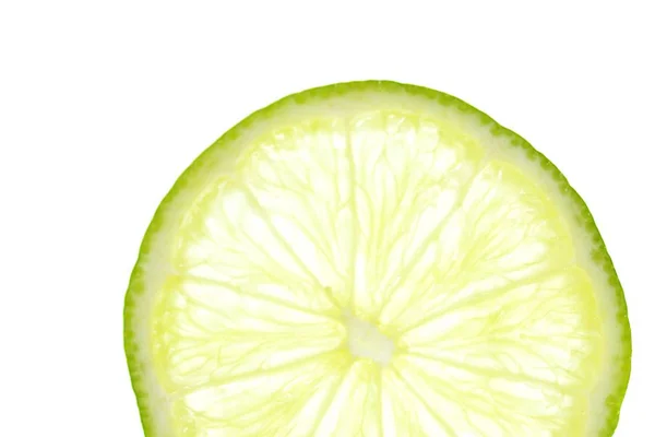 Skivade Citrusfrukter Mot Vit Bakgrund Isolerad Med Utrymme För Text — Stockfoto