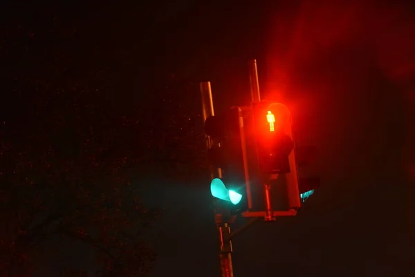 Gece Trafik Işıkları — Stok fotoğraf