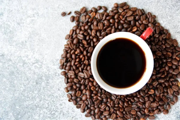 Bonen Een Kopje Koffie — Stockfoto