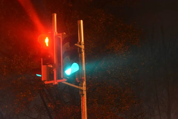 Traffic Lights Evening — Stock Photo, Image