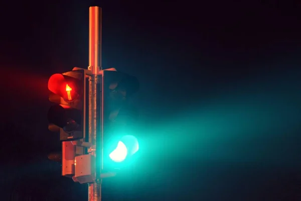 Traffic Lights Night — Stock Photo, Image