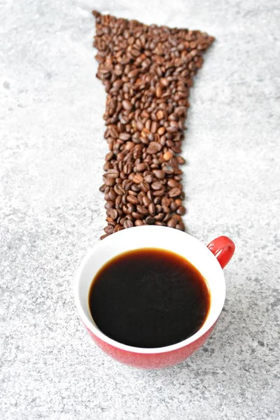 Beans Cup Coffee — Stock Photo, Image