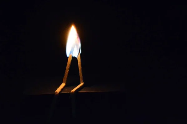 Two Matches Bent Looks Two Males Sitting One Matches Leaning — Stock Photo, Image