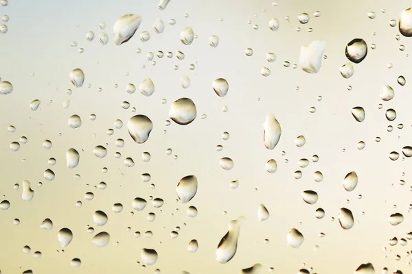 Close Drops Water Windowpane Summer Shower Refreshing Showers Summer Europe — Stock Photo, Image