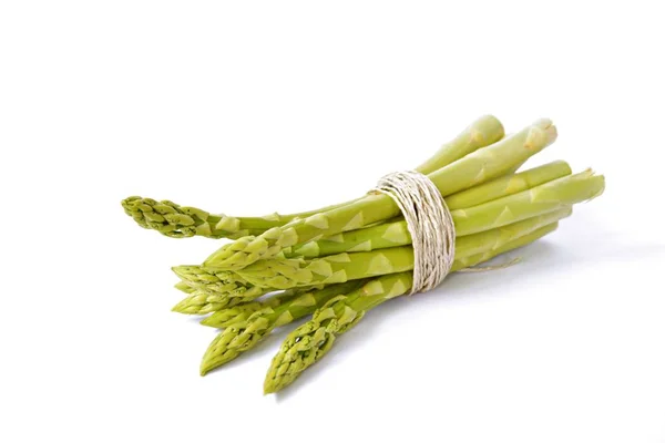 Een Heleboel Verse Groene Ongekookte Asperges — Stockfoto