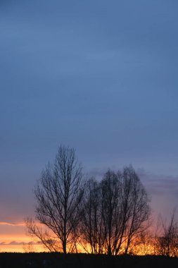 Gökyüzünde güzel bir günbatımı.