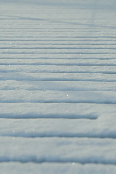 Снег Деревянной Дорожке — стоковое фото