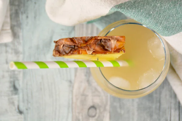 Summer Drink Made Out Pineapple — Stock Photo, Image