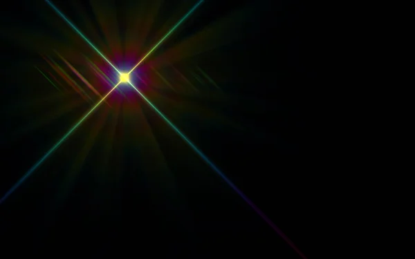 Lentille Numérique Flare Fuites Lumière Superpositions Abstraites Fond Rayons Lumineux — Photo