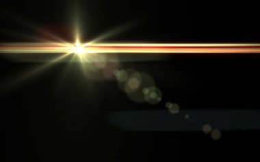 Soyut dijital mercek parlaması siyah arka plan. Modern soyut güzel ışınları çizgi arka plan ışık. Doğa güzel flare.