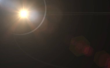 Soyut güneş patlaması dijital lens flare arka plan ile. Dikey beyaz parlama etkisi