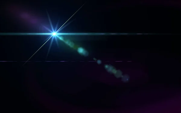 Abstract galactic space scape background with distant stars.Beautiful lens flare effect.Colorful digital lens flare.