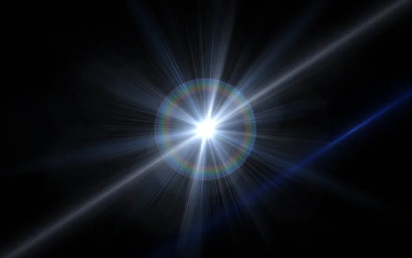 Lente Solar Flare Effects Abstract Círculo Lente Digital Flare Lente — Fotografia de Stock