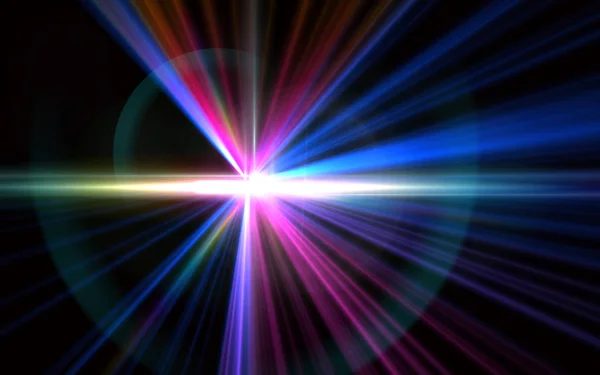 Lichte Flare Speciaal Effect Spike Spectrum Bal Flare Mooie Lens — Stockfoto
