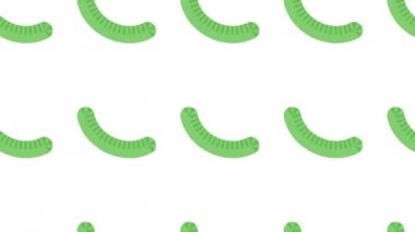 Soyut Yeşil sebzeler beyaz arka plan üzerinde hareket rotasyon desen