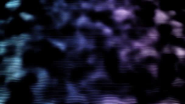 Abstraktní Pozadí Futuristické Technologie Fraktální Horizont Motion Video — Stock video