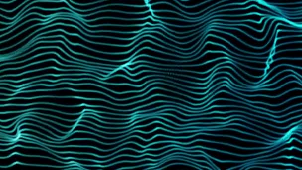 Abstrakte Oberflächenwelle Schleifen Animationswelle — Stockvideo