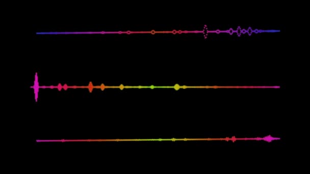 Diseño Movimiento Onda Espectro Audio Con Fondo — Vídeo de stock