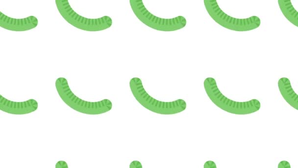 Abstracte Groene Groenten Patroon Beweging Rotatie Witte Achtergrond — Stockvideo