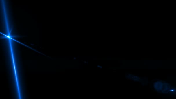 Αφηρημένη Φακού Φωτοβολίδα Φως Πάνω Από Μαύρο Background Sun Σκάσει — Αρχείο Βίντεο