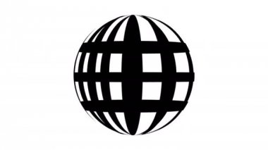 Dünya simgesi web tasarım rotasyon beyaz arka plan hareket video anahat. Web simgesi Internet hareketli kavramı