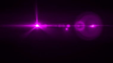 Siyah arka plan doku ve malzeme için kullanılan parlak ışık ile mor dijital Mercek parlaması. Fantezi parlama ışık efekti spcae Alfa kanalında 