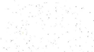 Renkli parlak konfeti arka plan alfa kanalı video. Birçok düşen küçük konfeti adet arka plan. Kutlama kavramı motion animasyon.