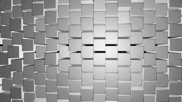 白色和灰色矩形背景纹理运动视频 渲染矩形移动 块图案背景 — 图库视频影像