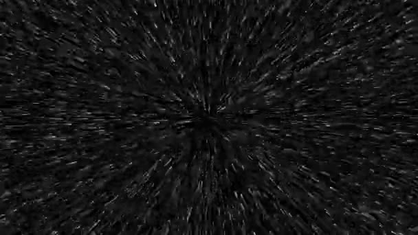抽象的な宇宙旅行の動きの背景 スターフィールドパターンワープモーション ループ内の抽象ワームホールトンネル スタートレイルでワープまたはハイパースペースモーション — ストック動画