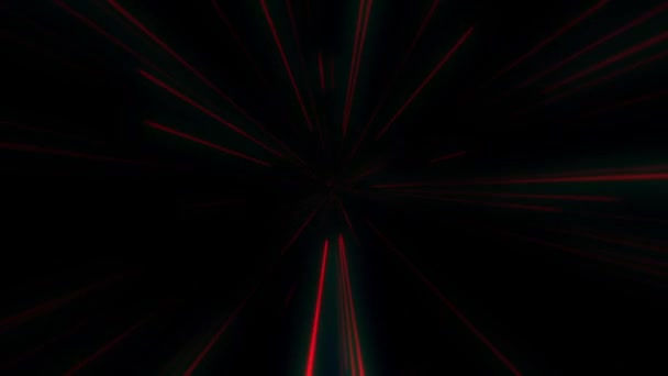 Абстрактный Фон Движения Космического Путешествия Движение Поля Красной Звезды Абстрактный — стоковое видео