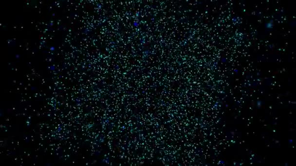 Effet Paillettes Colorées Étoile Sur Spcae Moving Particular Effet Mouvement — Video