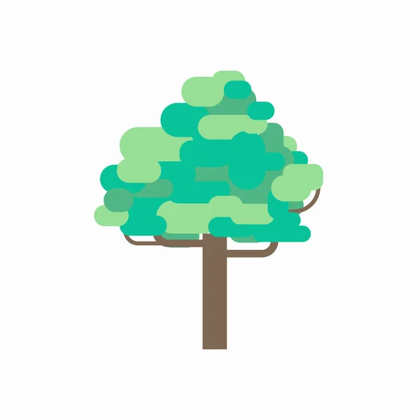 Träd Grafisk Design Vektor Med Isolerad Vit Bakgrund Miljö Växter — Stock vektor