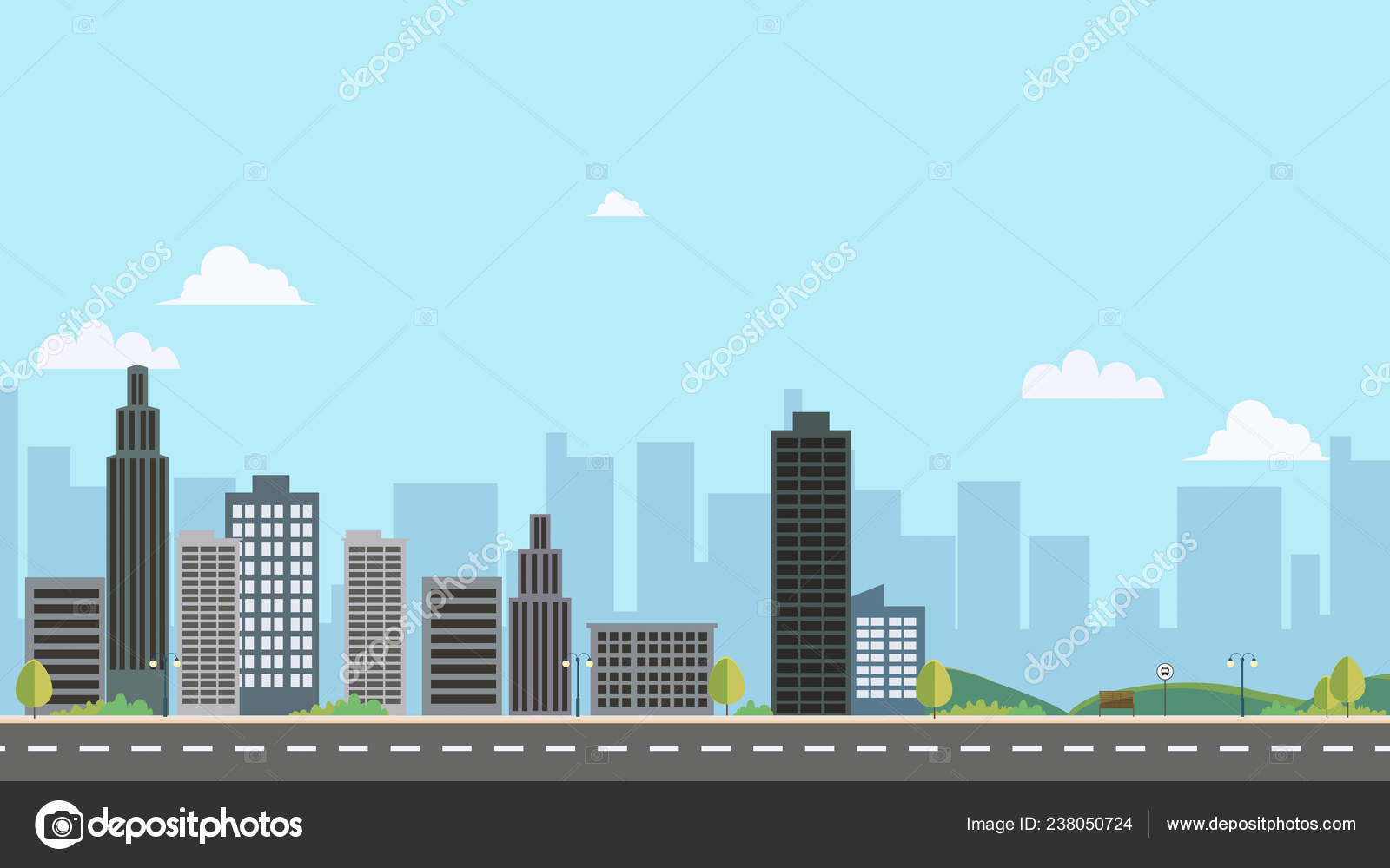 Jogo Da Cidade Da Skyline. 10 Cidades De EUA #2 Ilustração do Vetor -  Ilustração de céu, arquitetura: 26482953