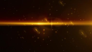 Siyah arka plan yatay kare hareket güzel güneş dijital lens parlama. Güneş parlaklık etkisi yatay.gündoğumu karanlık arka plan ile