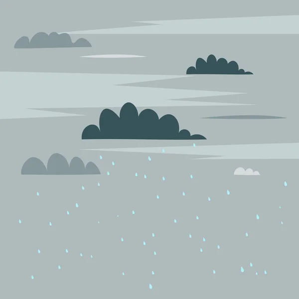 Sky with rain clouds background vector illustration.Rainy day background concept.