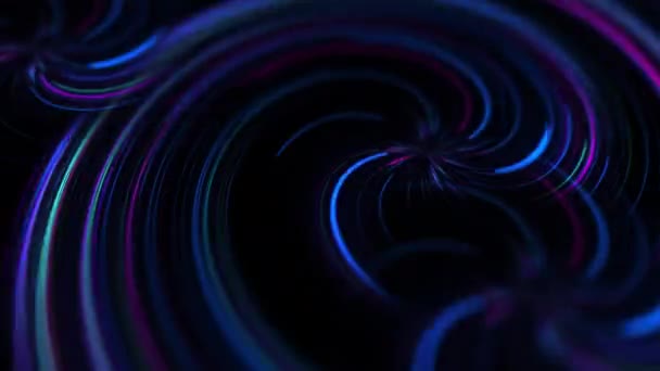 Абстрактний Барвистий Дизайн Фонового Руху Вихрових Ліній Ефект Технології Кругової — стокове відео