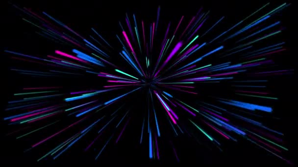 Абстрактний Барвистий Дизайн Фонового Руху Лінії Швидкості — стокове відео