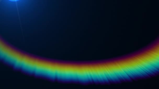 Lentille Numérique Flare Avec Spectre Lumineux Fuites Lumière Superpositions Abstraites — Video