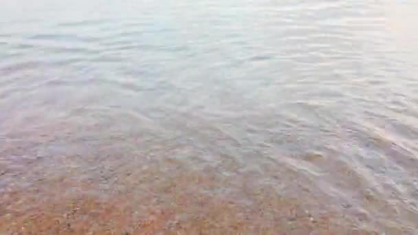 Ola Del Mar Playa Por Mañana Escena Naturaleza Del Agua — Vídeo de stock