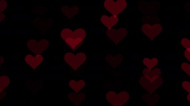 Alfa kanal ile Kalp bokeh desen tasarımı. Bokeh kalp sevgililer kavramı