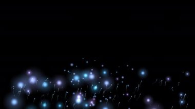 Güzel parçacıklar arka planda. Bokeh sanatı arka planda. Karanlıkta parlayan çember.