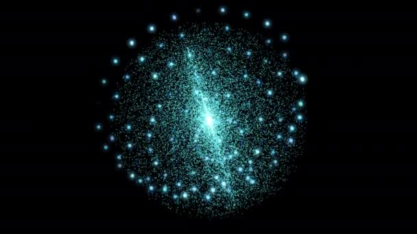 数字耀斑技术运动 空间未来粒子 — 图库视频影像