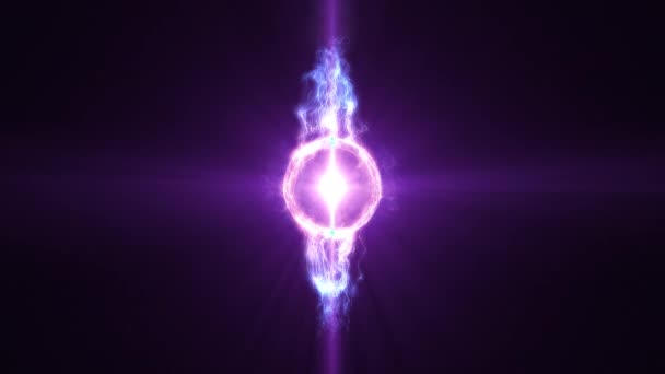 Абстрактный Эффект Фиолетовой Вспышки Движением Сияющего Кольца — стоковое видео