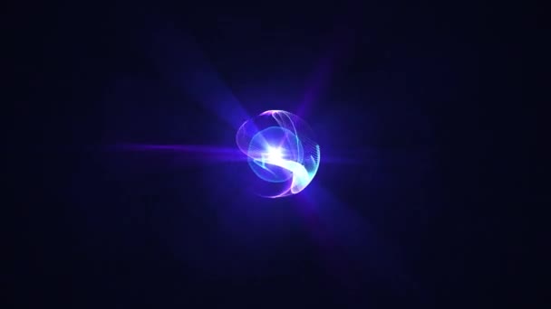 Orb Star Blue Flare Light Digital Lente Flare Art Motion — Vídeo de Stock