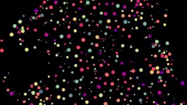 Alfa kanallı renkli top konfeti arka planı. Renk dairesi deseni. Parti grafik konsepti
