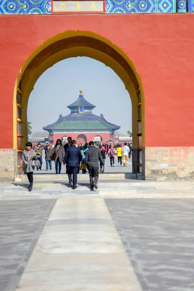 Beijing China Marzo 2016 Puerta Desde Salón Oración Por Las — Foto de Stock