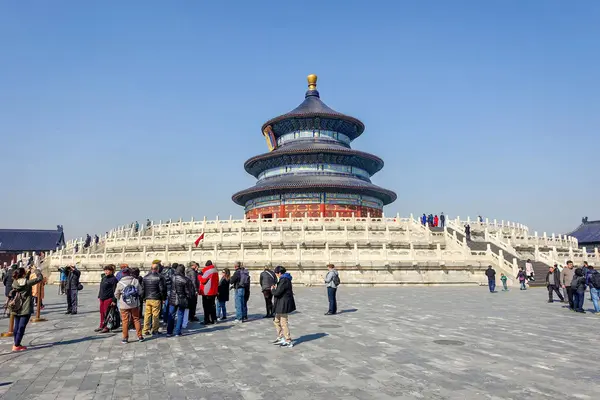 Peking China März 2016 Touristen Besuchen Die Parkanlage Des Tempels — Stockfoto