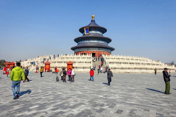 Peking China März 2016 Touristen Besuchen Die Parkanlage Des Tempels — Stockfoto