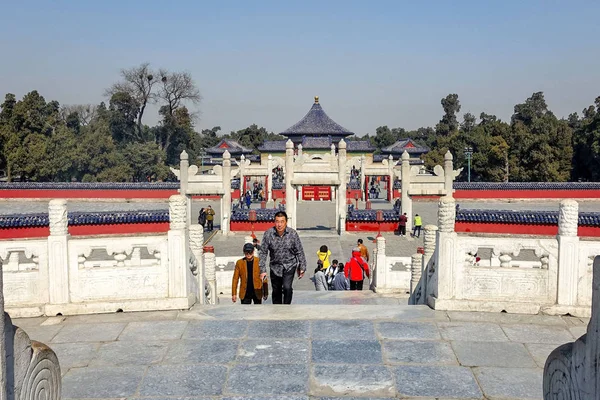 Pechino Cina Marzo 2016 Turisti Visita All Altare Circolare Della — Foto Stock